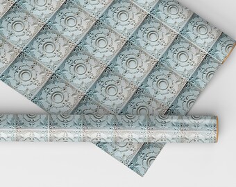 Amarine Ceiling Tiles Dollhouse Wallpaper - All Scales Available - Material Choices - Dollhouse Ceiling - Miniature Ceiling - Ceiling Paper