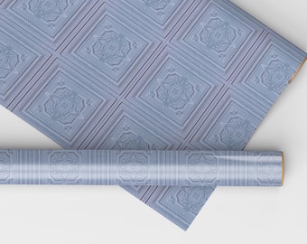 Ames Ceiling Tile Dollhouse Wallpaper - All Scales Available - Material Choices - Dollhouse Ceiling - Miniature Ceiling - Ceiling Paper
