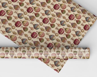 Vintage Hot Air Balloons Dollhouse Miniature Wallpaper - All Scales Available - Papers, Self Adhesive And Fabrics -Dollhouse Wallpaper
