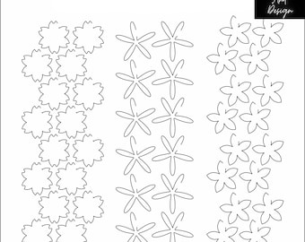 Various Blossom Laser Cut Paper Flowers - Dollhouse Miniatures - Dollhouse Flowermaking - Miniature Flower Making - Miniature