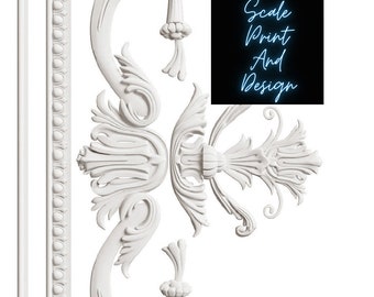 Classic White Ceiling Paper Panel - Sizes For All Scales Available - Material Choice - Miniature Ceiling paper - Dollhouse Ceiling
