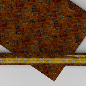 Medieval Tudor Wooden Floor Dollhouse Miniature Wallpaper - All Scales Available - Papers, Self Adhesive And Fabrics