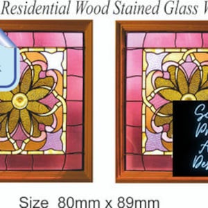 Wohn Holz Buntglas Fenster Puppenhaus Miniatur Vinyl Fenster Aufkleber - Peel & Stick selbstklebendes Papier - Miniatur Fenster - Vinyl