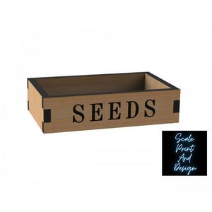 Garden Seed Box Kit - Dolls House Miniature - Kit Laser - Dolls House Miniature Garden - 12th Scale - Dollhouse Gardening