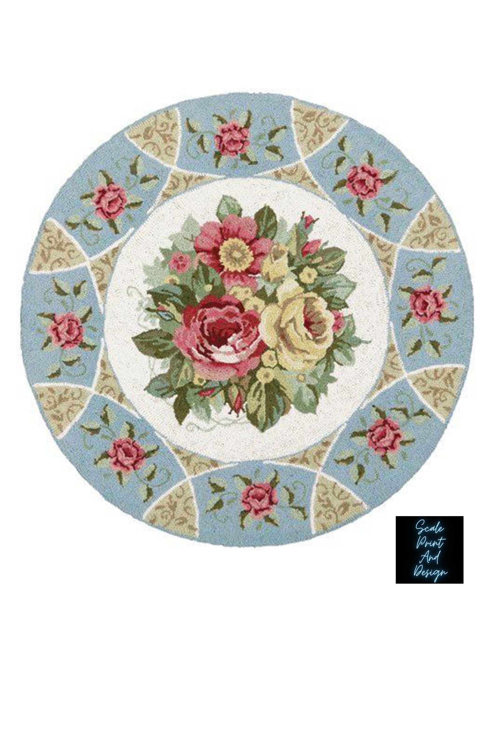 Iorwen Dollhouse Round Rug - Sizes for All Scales Available - Custom ...