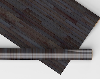 Dark Ash Wooden Floor - Dollhouse Miniature Flooring Paper - All Scales Available-Papers,Self Adhesive And Fabrics-Miniature