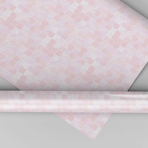 Pink Tones Wall Tiles -Dollhouse Miniature Flooring-All Scales Available - Papers, Self Adhesive And Fabrics-Miniature Wallpaper