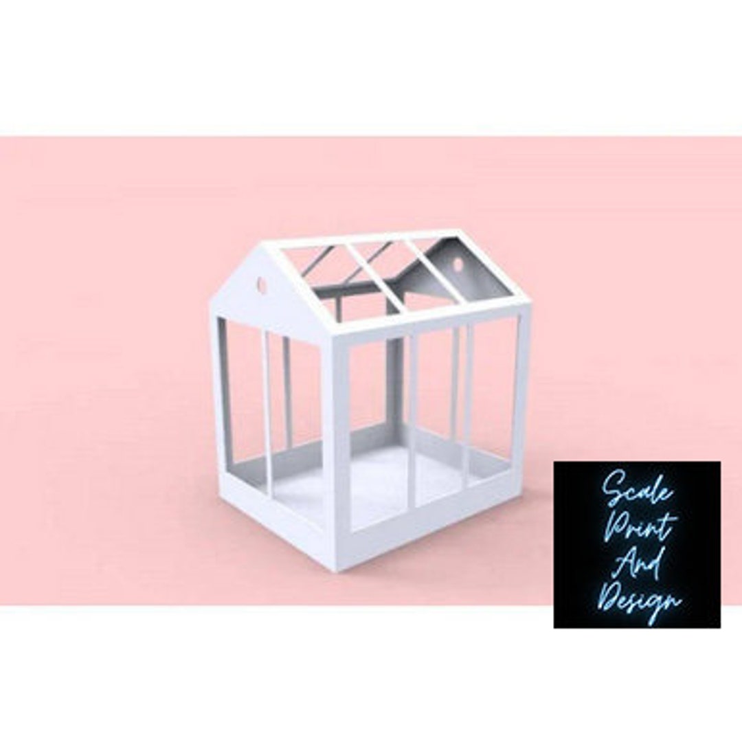 Mini Inside Greenhouse Kit Style 1 Dolls House Miniature Laser Kits