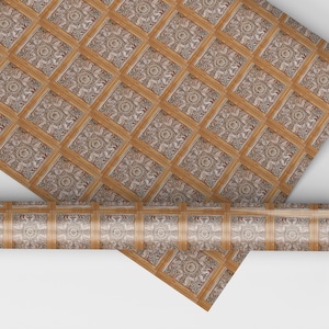 Bliss Ceiling Panels Puppenhaus Wallpaper - Alle Skalen verfügbar - Materialauswahl - Puppenhausdecke - Miniaturdecke - Deckenpapier