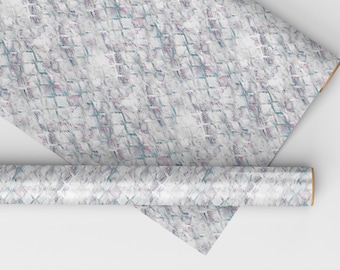 Hoffman Grey Marble Dollhouse Miniature Wallpaper - All Scales Available - Papers, Self Adhesive And Fabrics - Dollhouse Wallpaper