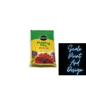 Potting Mix Compost Bag - Dolls House Miniature Garden - 12th Scale - Dollhouse Gardening - Miniature
