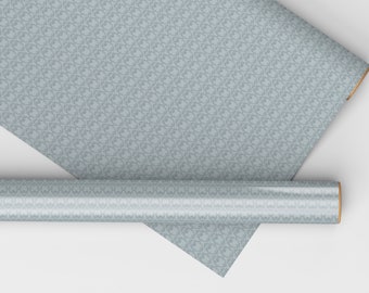 Rococo Blue Cleo Dollhouse Miniature Wallpaper - All Scales Available - Papers, Self Adhesive And Fabrics