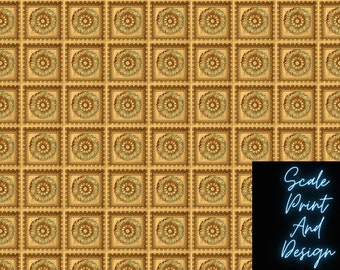 Didi Ceiling Panel - Dollhouse Wallpaper - All Scales Available - Material Choices -Dollhouse Ceiling -Miniature Ceiling -Ceiling Paper