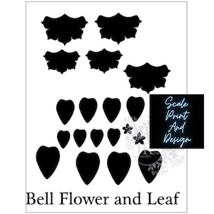 Bell Flower and Leaf Cutter - Dollhouse Miniatures - Dollhouse Flowermaking - Miniature Flower Making - Cutter for Cold Porcelain