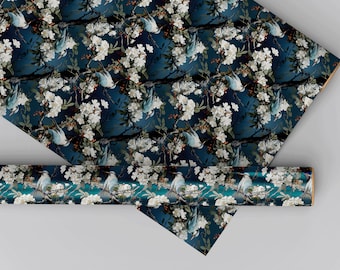Chinoiserie Song Dollhouse Miniature Wallpaper - All Scales Available - Self Adhesive And Fabrics - Miniature