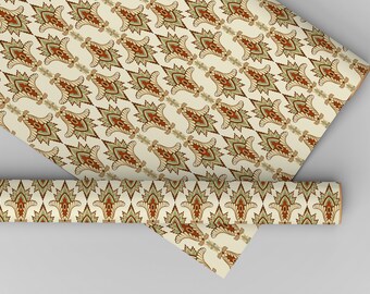 Gustava Original Dollhouse Miniature Wallpaper - All Scales Available - Papers, Self Adhesive And Fabrics - Miniature Wallpaper