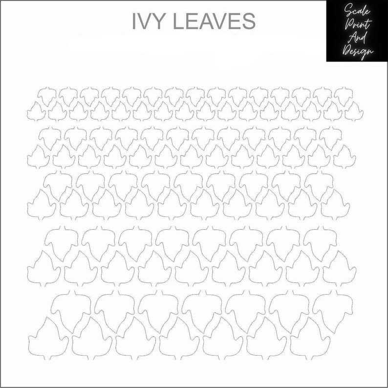 Ivy Leaves Style 1 Laser Cut Paper Flowers Dollhouse Etsy