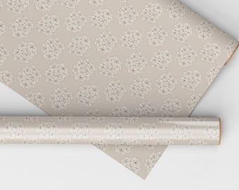 Muted Florals Dollhouse Miniature Wallpaper - All Scales Available - Papers, Self Adhesive And Fabrics - Miniature Wallpaper
