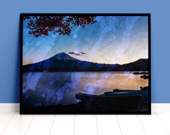 Japanse Print, Japanse Kunst - Mount Fuji, Mt Fuji - Japanse Kunst aan de Muur, Japans Abstracte Print