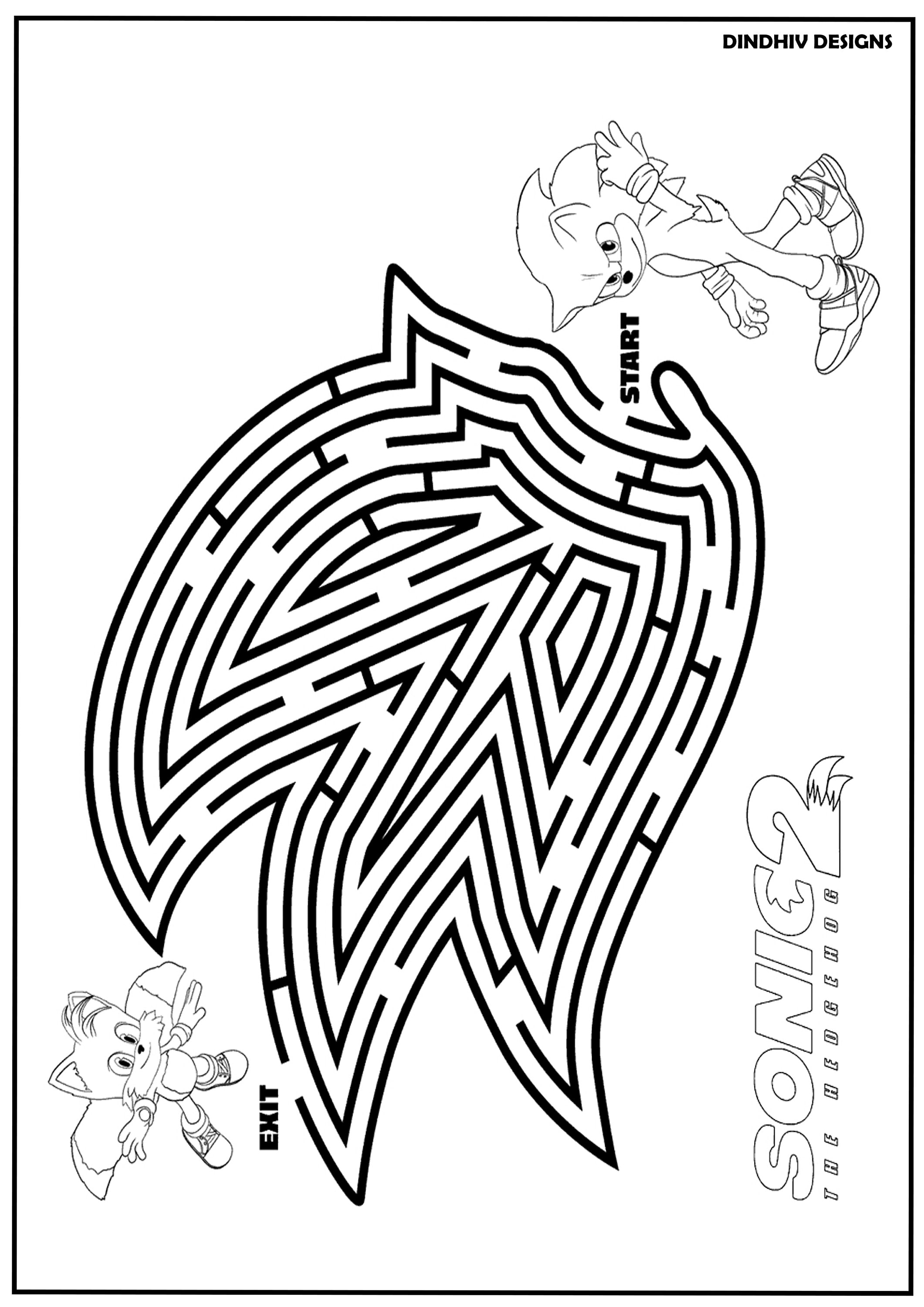 Sonic from Sonic 2 Movie Coloring Pages in 2023  Coloring pages, Coloring  book pages, Coloring books