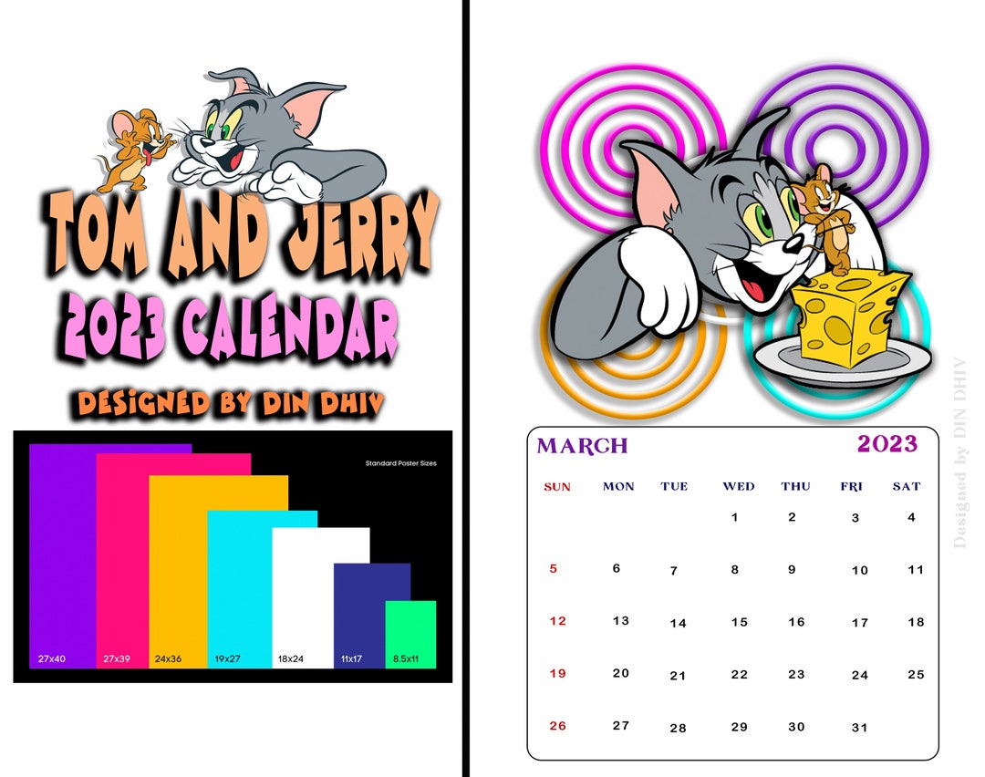 Get Your Paws on the Digital Tom and Jerry Calendar Etsy