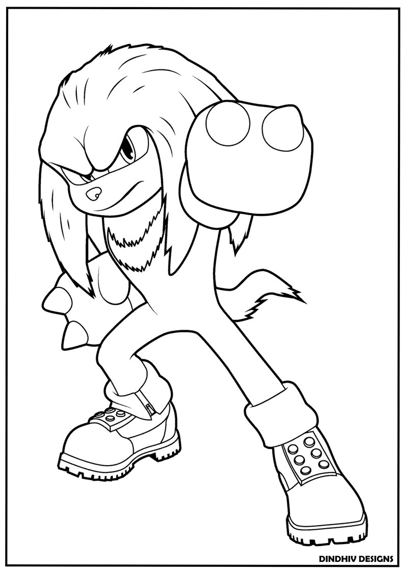 Sonic the Hedgehog 2 Movie Coloring Pages, Ready to Print, Digital ...