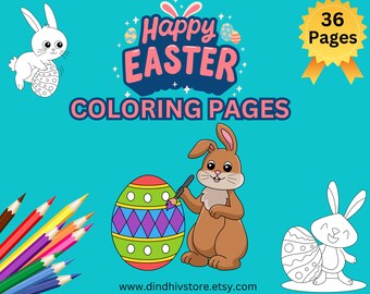 Hop into Easter with these 36 festive coloring pages, Digital Delivery