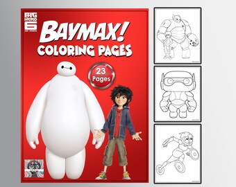 Bring Baymax to Life: Adorable and Fun Baymax Coloring Pages (23 pages)
