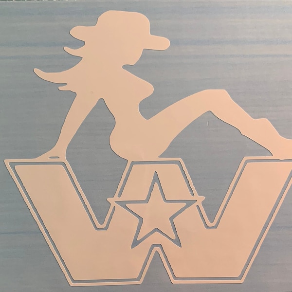 Western Star Cowgirl Decal