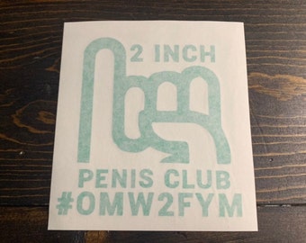 2 Inch Penis Club Sticker - Etsy
