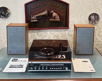 Tocadiscos legendario Dual KA 25 / Radio FM / Incluye juego de altavoces CL 136 / Totalmente funcional / Tocadiscos en perfecto estado