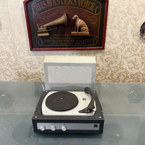 アンティーク デュアル チューブ ポータブル レコード プレーヤー