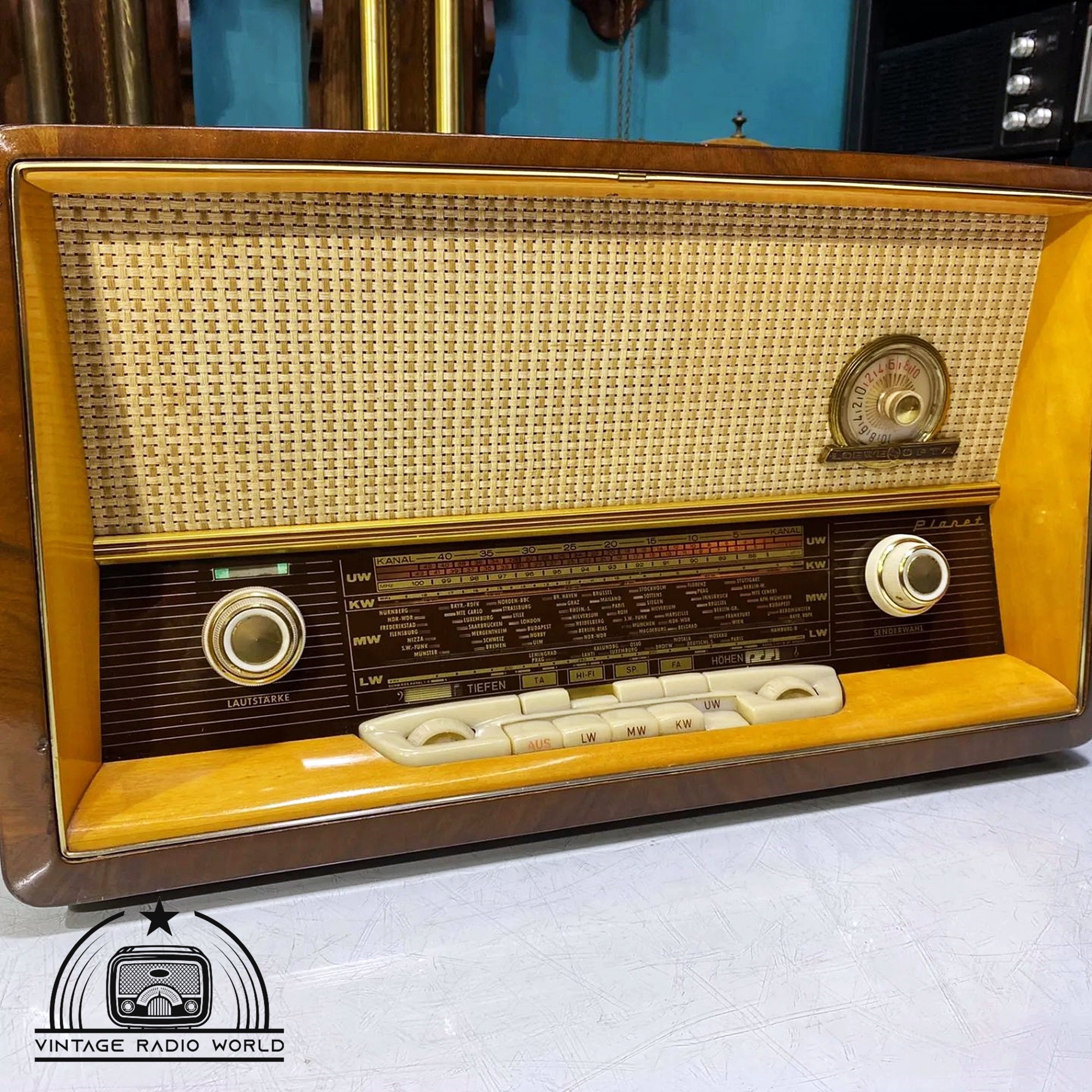 ドイツLoewe 2790W 真空管ラジオ/整備済 AM/FM/LW/AUX対応 Loewe Opta Blanet | Vintage Radio | Orjinal Old Radio | Antique