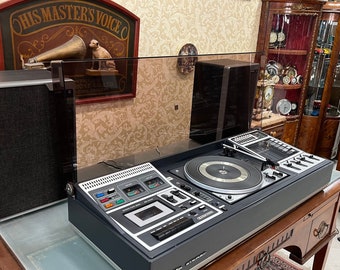 Antique Rosita Stereo Combo Turntable | Dual 1222 Auto | 7-Channel FM Radio & Cassette | Philips Speakers- Turntable