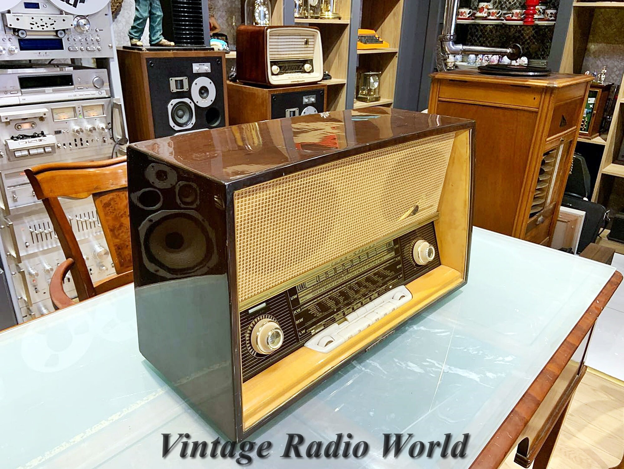 アート・デザイン・音楽 E LOWE Vintage Loewe Opta Luna Radio | Original Old Radio | Antique Radio