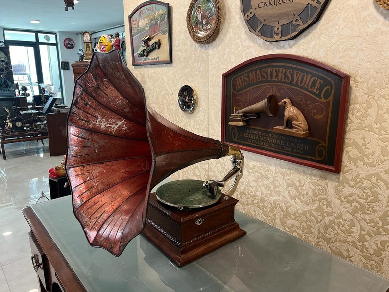 Ultra Rare His Master’s Voice Full Original Horn Gramophone | Excellent ...