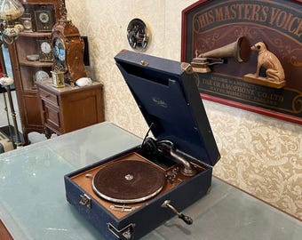 Gramola Gramofono Tocadiscos Gramófono Portátil Edison Bell