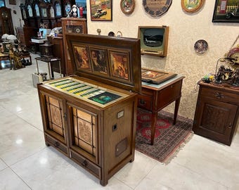 コレクター向けアンティークドイツ製 NSM ジュークボックス、レコード