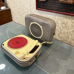 French Teppaz Tube Portable Record Player | All Speeds Including 78 RPM | High Condition | Fully Functional- Turntable