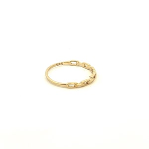 Solid Gold Chain Ring 14K Solid Gold Minimalist Ring For Women Gift for Her Birthday Ring Engagement Gifts For Couple Christmas Gift image 4