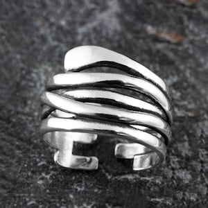 Anello in argento sterling 925 – Anello fatto a mano, comodo e dal design elegante per le donne, ideale per outfit sportivi ed eleganti
