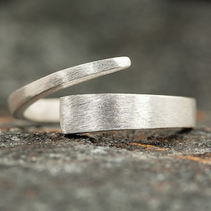 Silberring Silber 925 Ring Verstellbar Offen R0647 Silberring, Damenrig, Bandring, flexibel, Bild 5