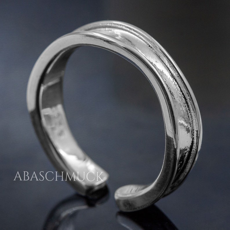 Silver ring silver 925 ring adjustable open R0776 silver ring, women's rig, band ring, flexible image 8