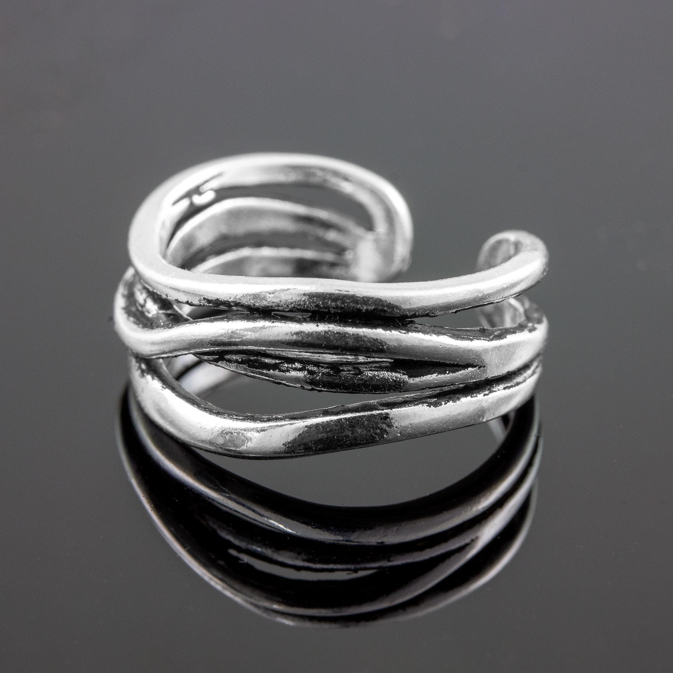 Bague en argent sterling des années 70 - France