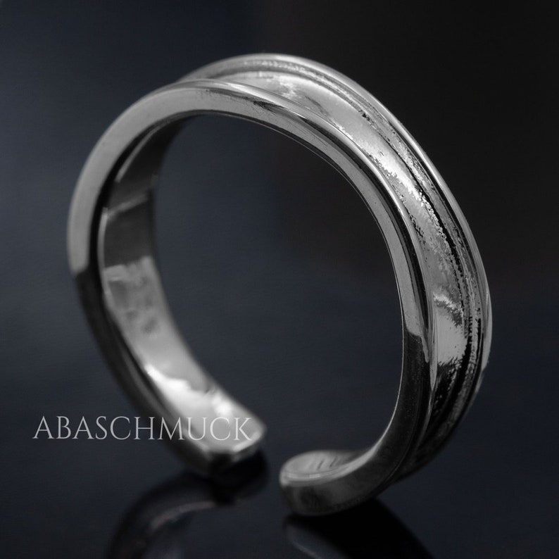 Silver ring silver 925 ring adjustable open R0776 silver ring, women's rig, band ring, flexible image 10