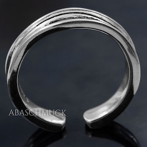 Silver ring silver 925 ring adjustable open R0776 silver ring, women's rig, band ring, flexible image 1