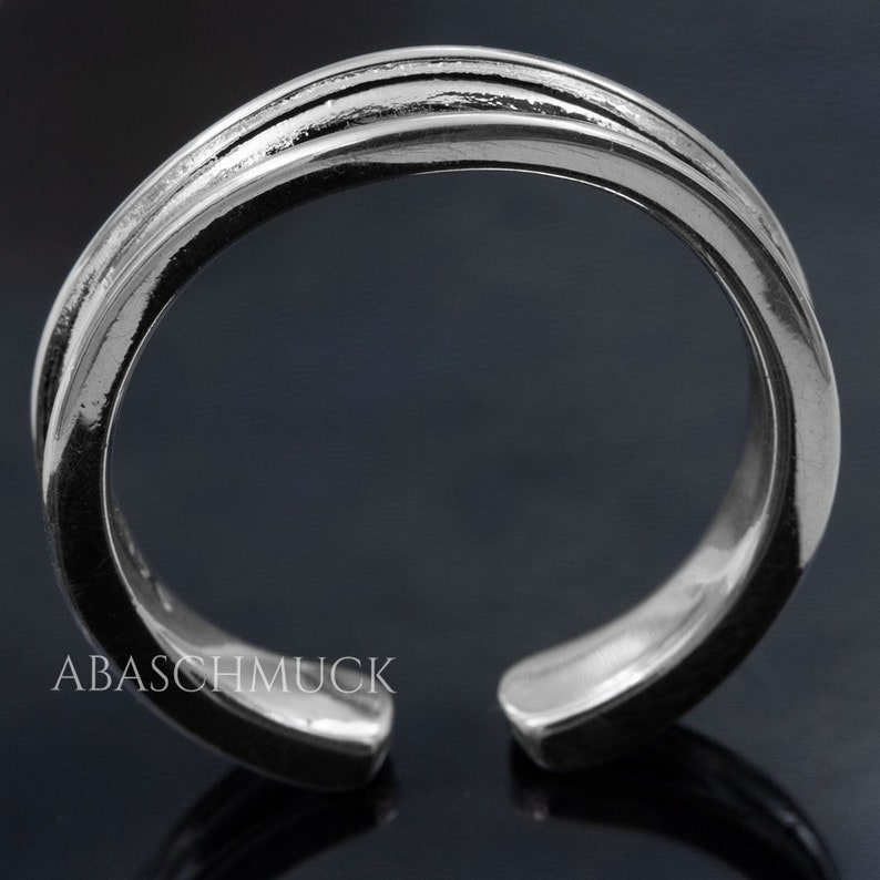 Silver ring silver 925 ring adjustable open R0776 silver ring, women's rig, band ring, flexible image 1