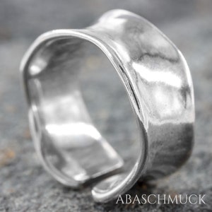 Silberring Silber 925 Ring Verstellbar Offen R0842 breit, Silberring, Damenrig, Bandring, flexibel Bild 7