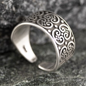 Silver Ring Silver 925 Ring Adjustable Open R0624