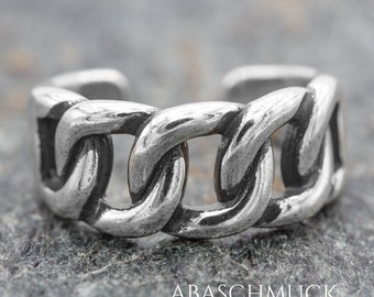Zilveren ring zilver 925 ring verstelbaar open R0762 zilveren ring, damestuig, bandring, flexibel